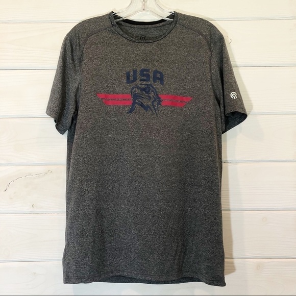 C9 by Champion Active Short Sleeve Shirt, USA Eagle Print - Picture 1 of 6